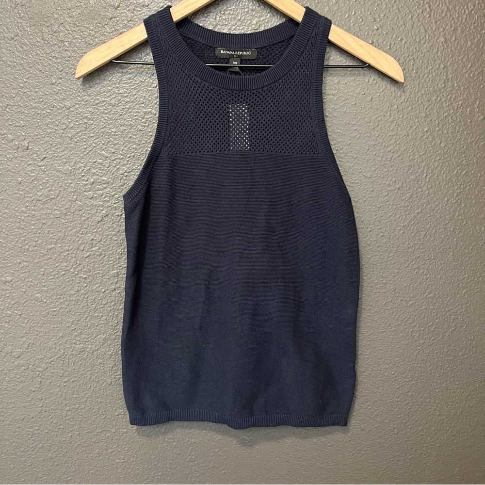 Banana Republic New SWEATER TANK XS Navy - Picture 2 of 14